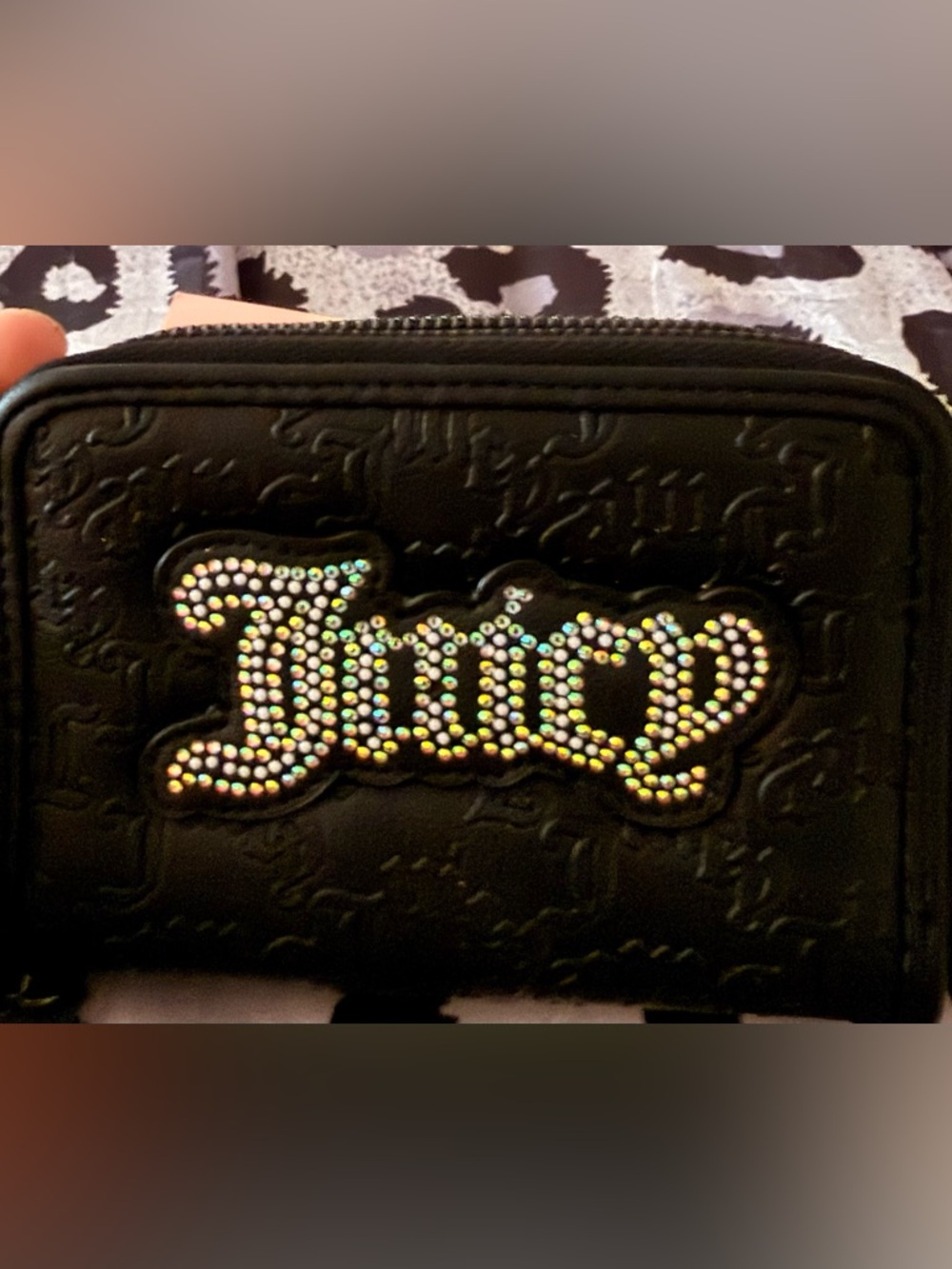 Juicy Couture Black Zip-Around Wallet NWT